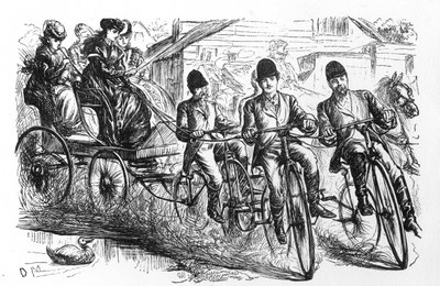 Una idea novedosa. A Brighton y de vuelta en un instante, caricatura de 